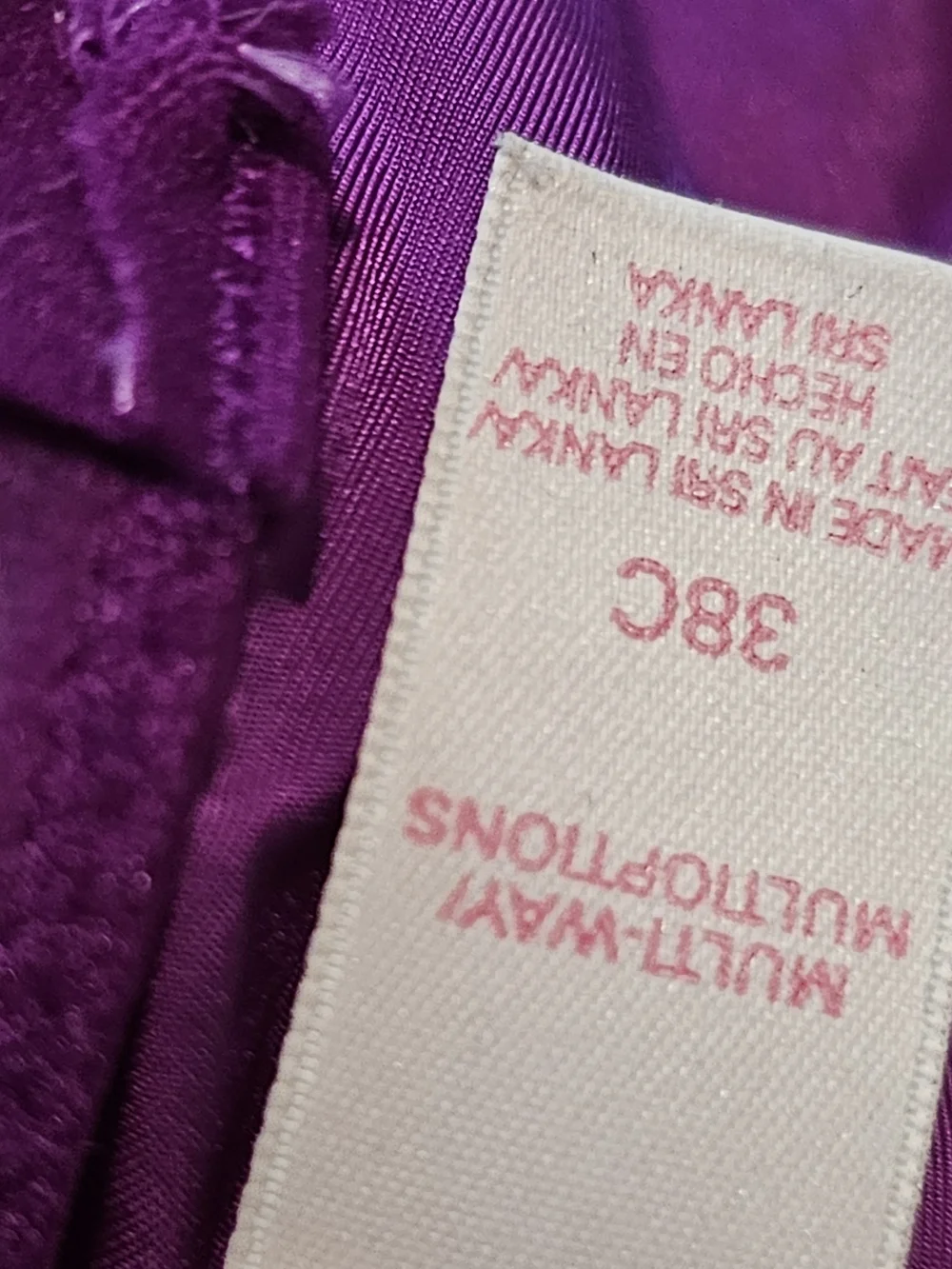 Victoria's Secret Purple Lace Strapless Push-Up Bra - Picture 3 of 3